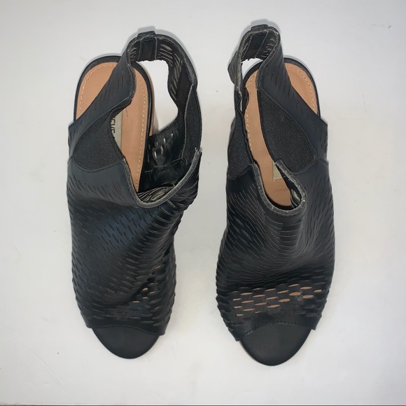 Steve Madden Black NANCII Open Bootie Sz 7 - Picture 4 of 9